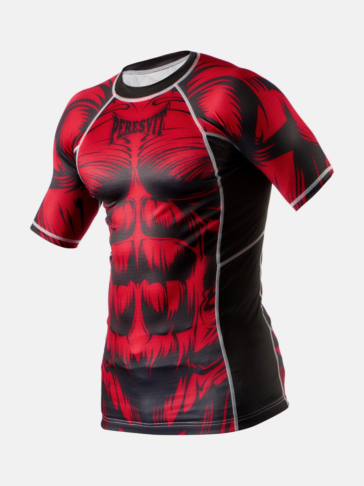 Peresvit Beast Silver Force Rashguard Short Sleeve Red