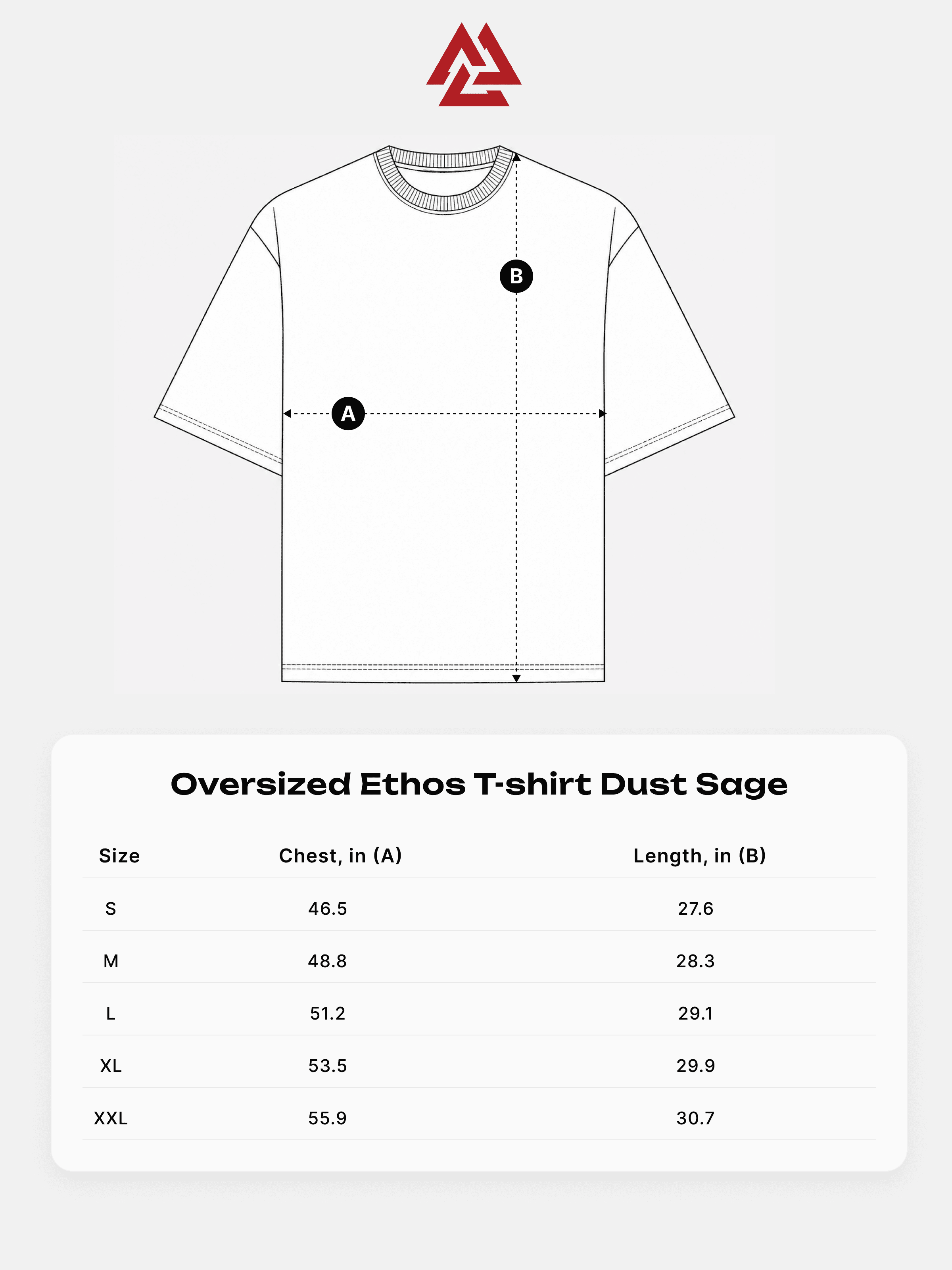 Oversized Ethos T-shirt Dust Sage, Photo № 8