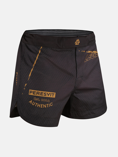 Peresvit Legend ММА Fight Shorts Black Rain Medium Length, Photo № 3