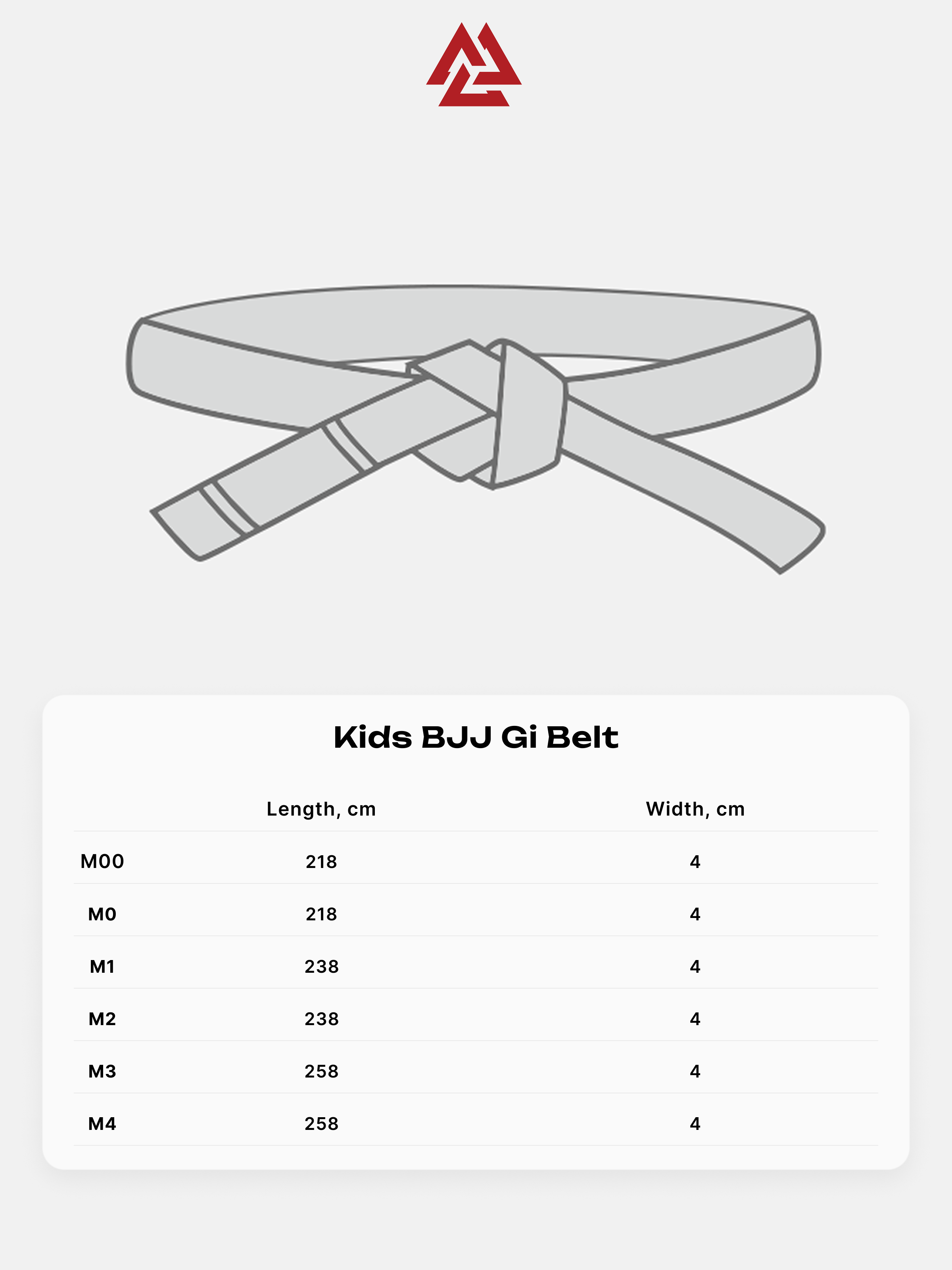Kids BJJ Gi Belt Grey White Stripe, Photo № 3