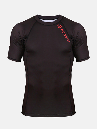 Core Rashguard Short Sleeve Black Red