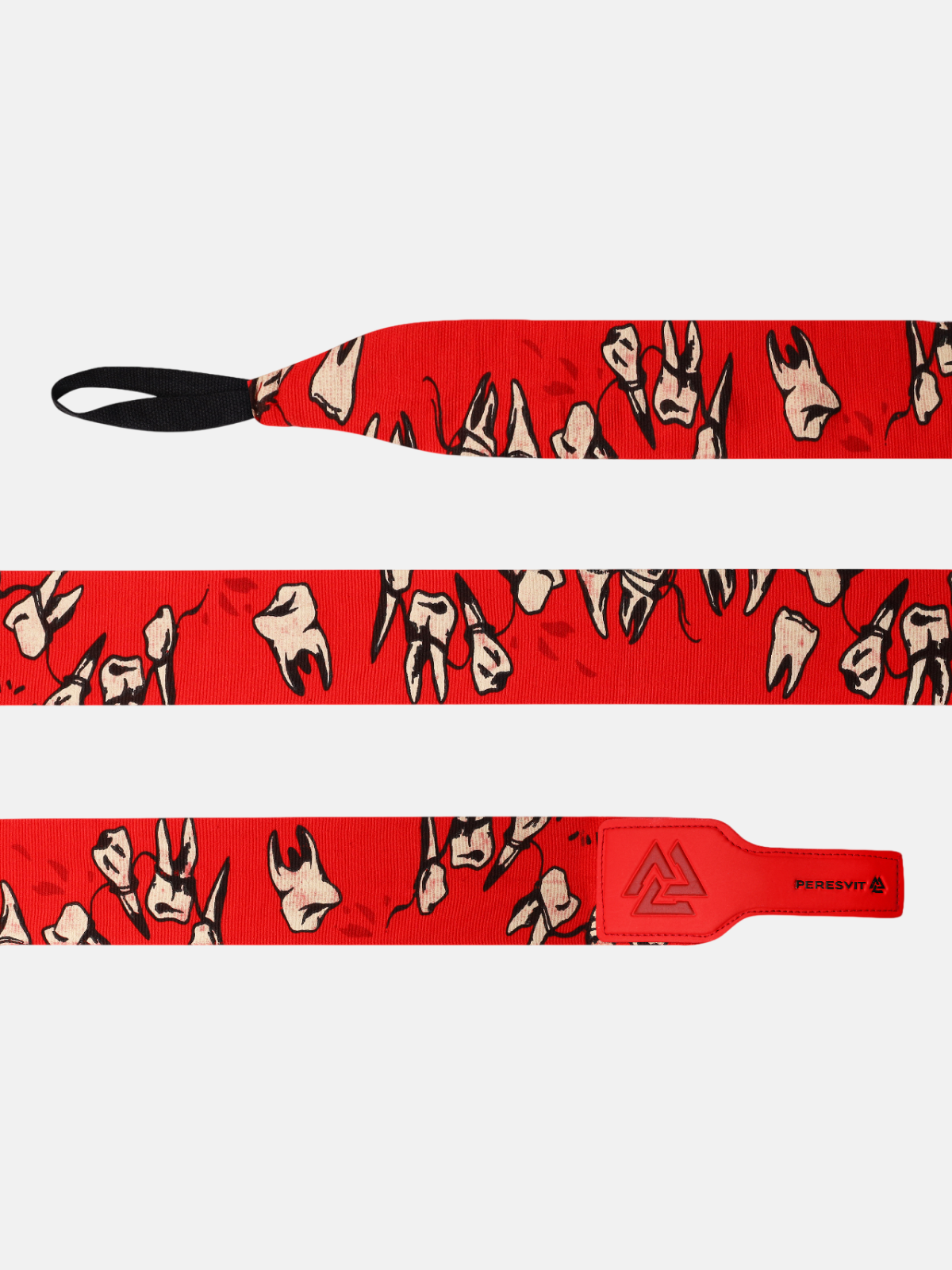 Teeth Printed Handwraps Red, Photo № 2