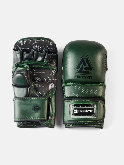 Core Leather MMA Gloves Military Green