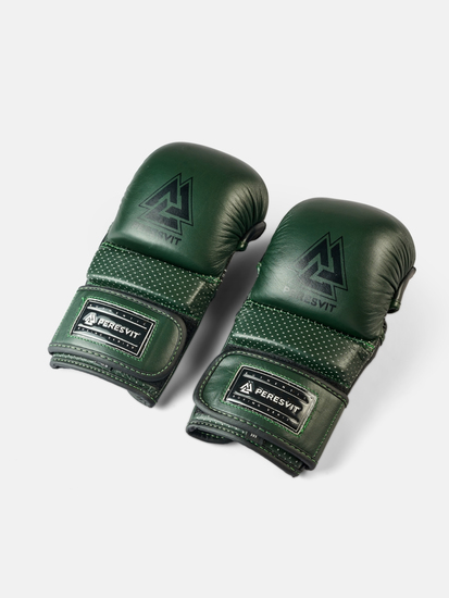 Core Leather MMA Gloves Military Green, Photo № 2
