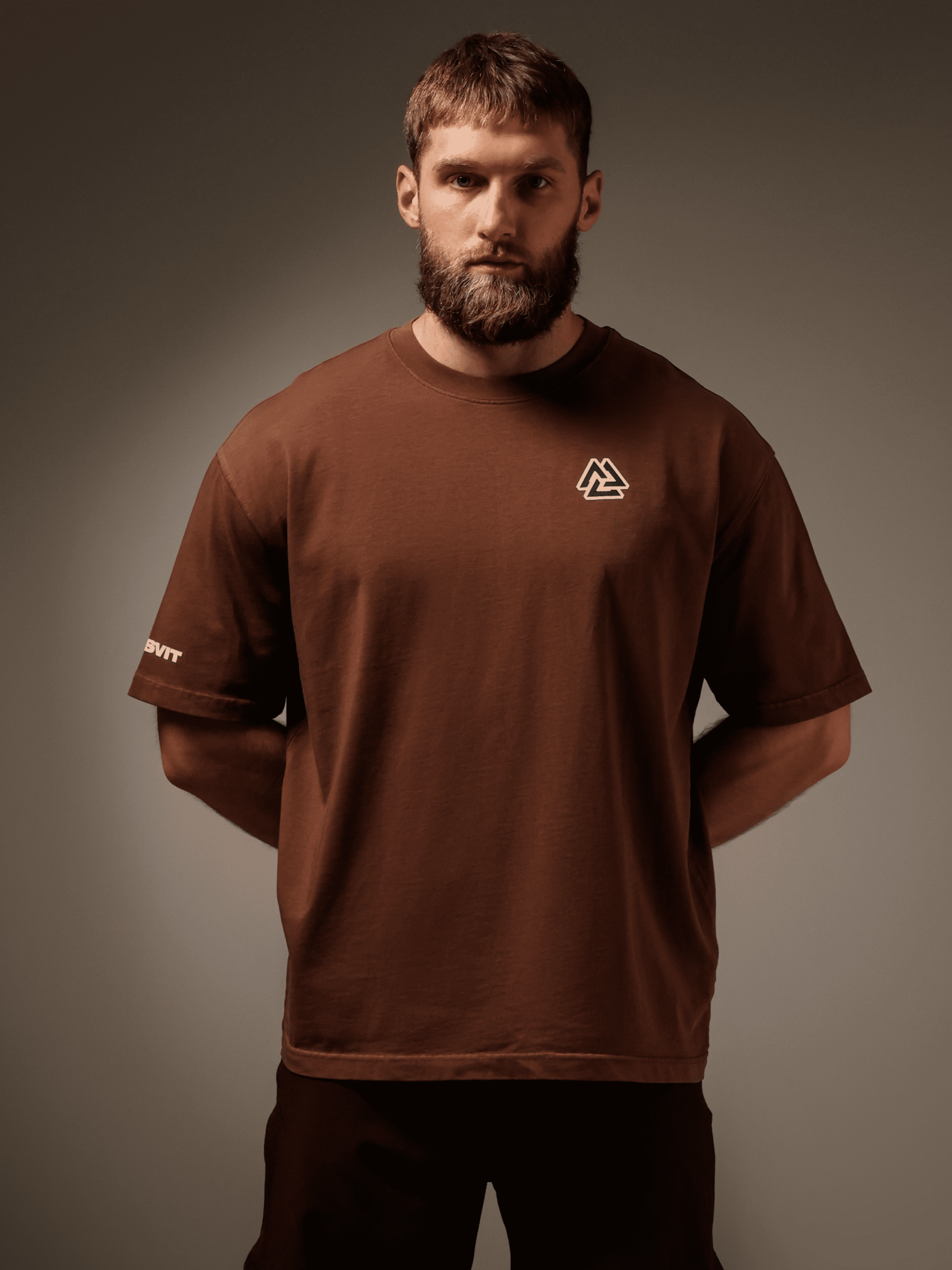 Oversized St. Sebastian T-shirt Umber, Photo № 3