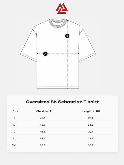 Oversized St. Sebastian T-shirt Umber, Photo № 8