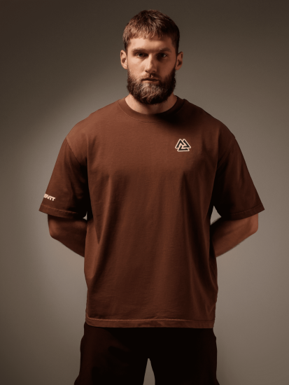 Oversized St. Sebastian T-shirt Umber, Photo № 3