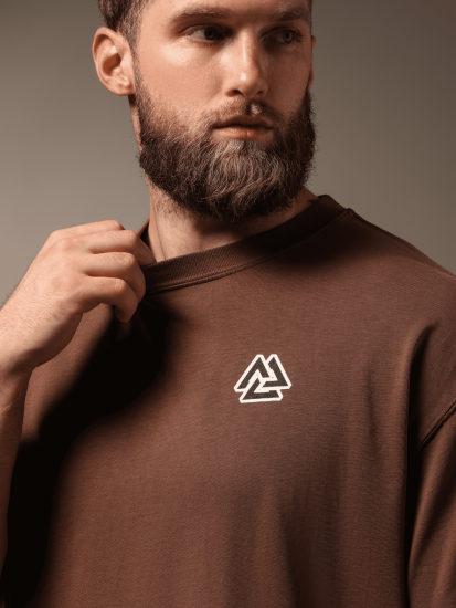 Oversized St. Sebastian T-shirt Umber, Photo № 4