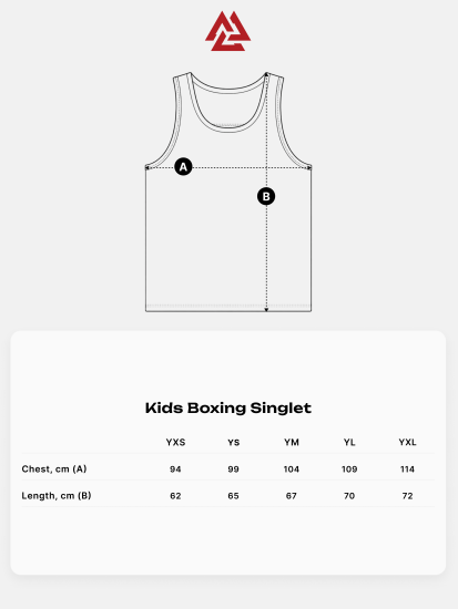 Kids Boxing Singlet Blue, Photo № 3