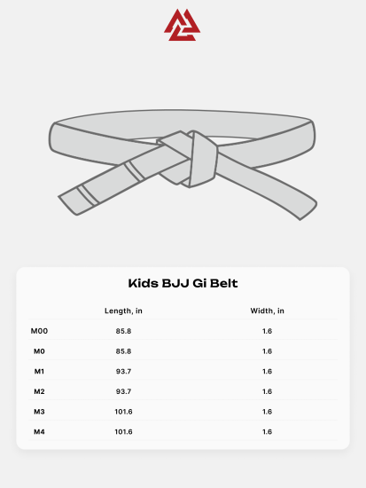 Kids BJJ Gi Belt Solid White, Photo № 4