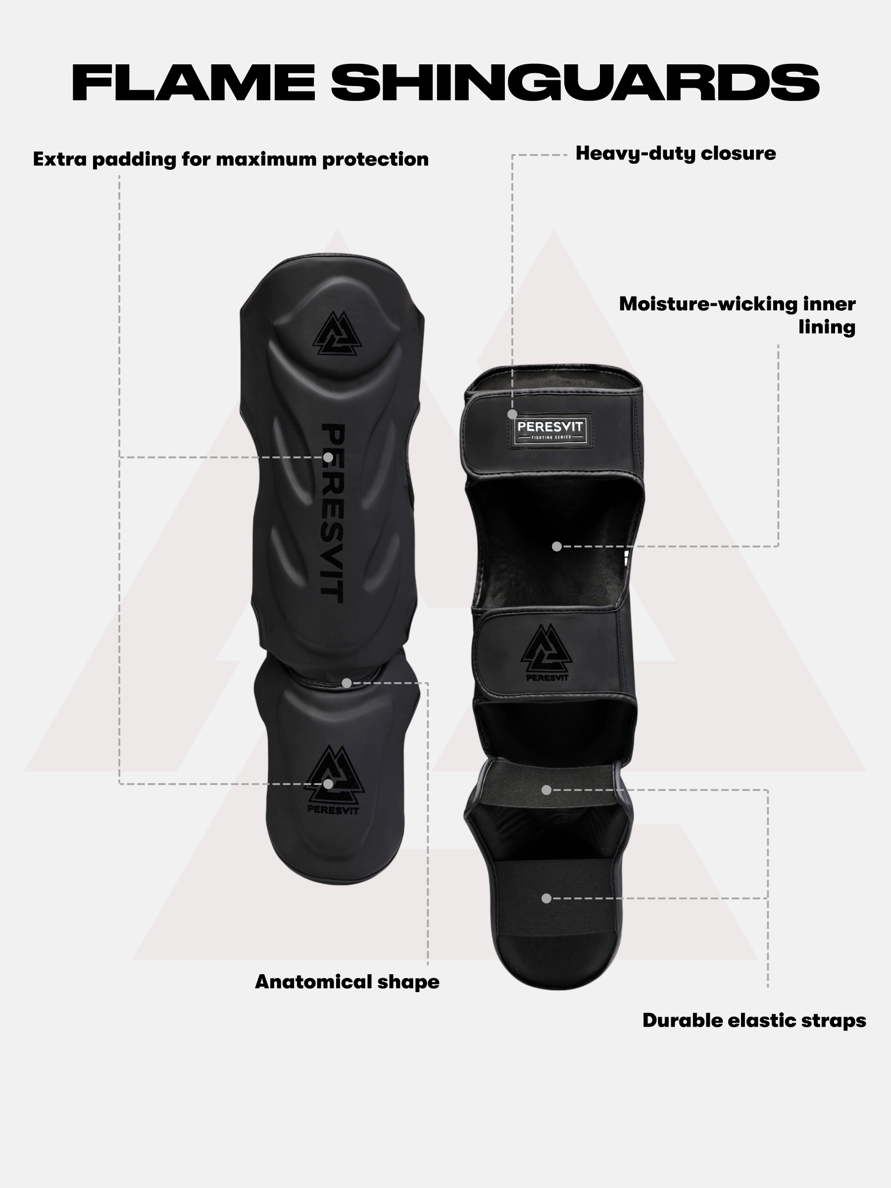 Flame Shinguards White Grey, Photo № 6