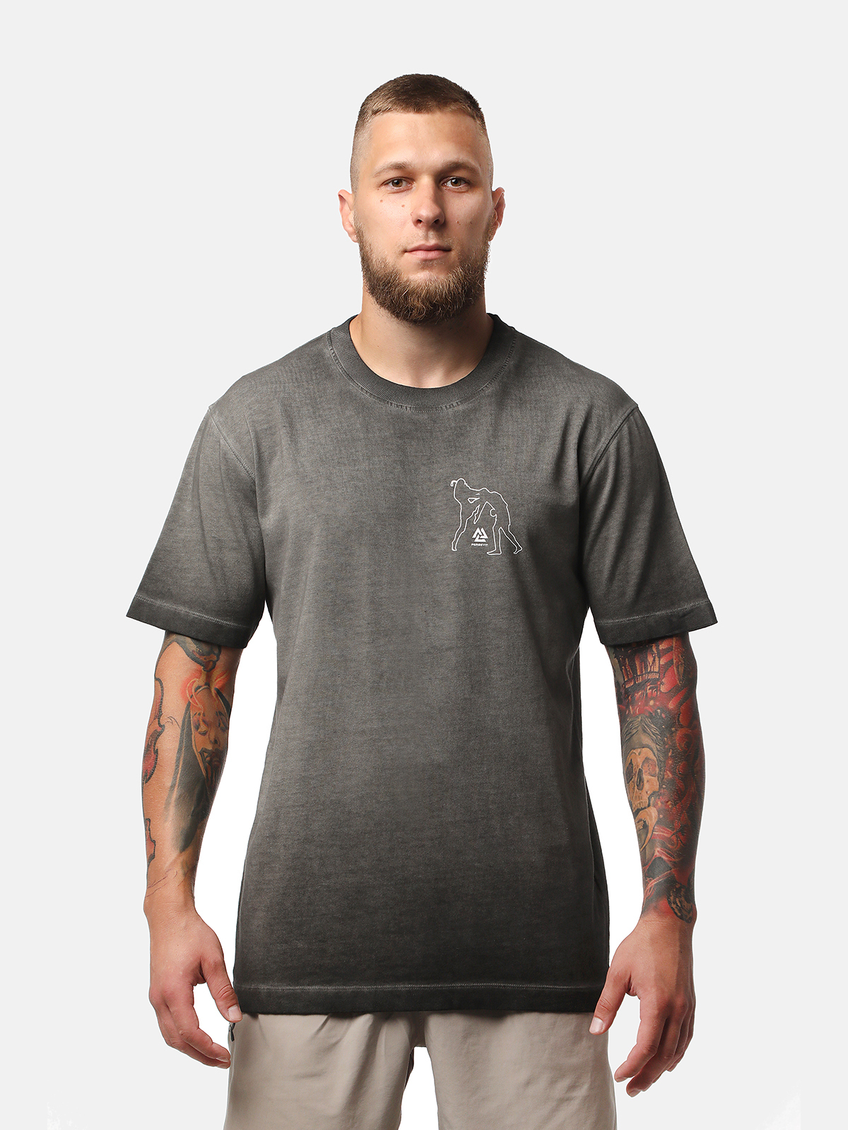 Peresvit Muay Thai Logo T-shirt Black Cold Dye, Photo № 3