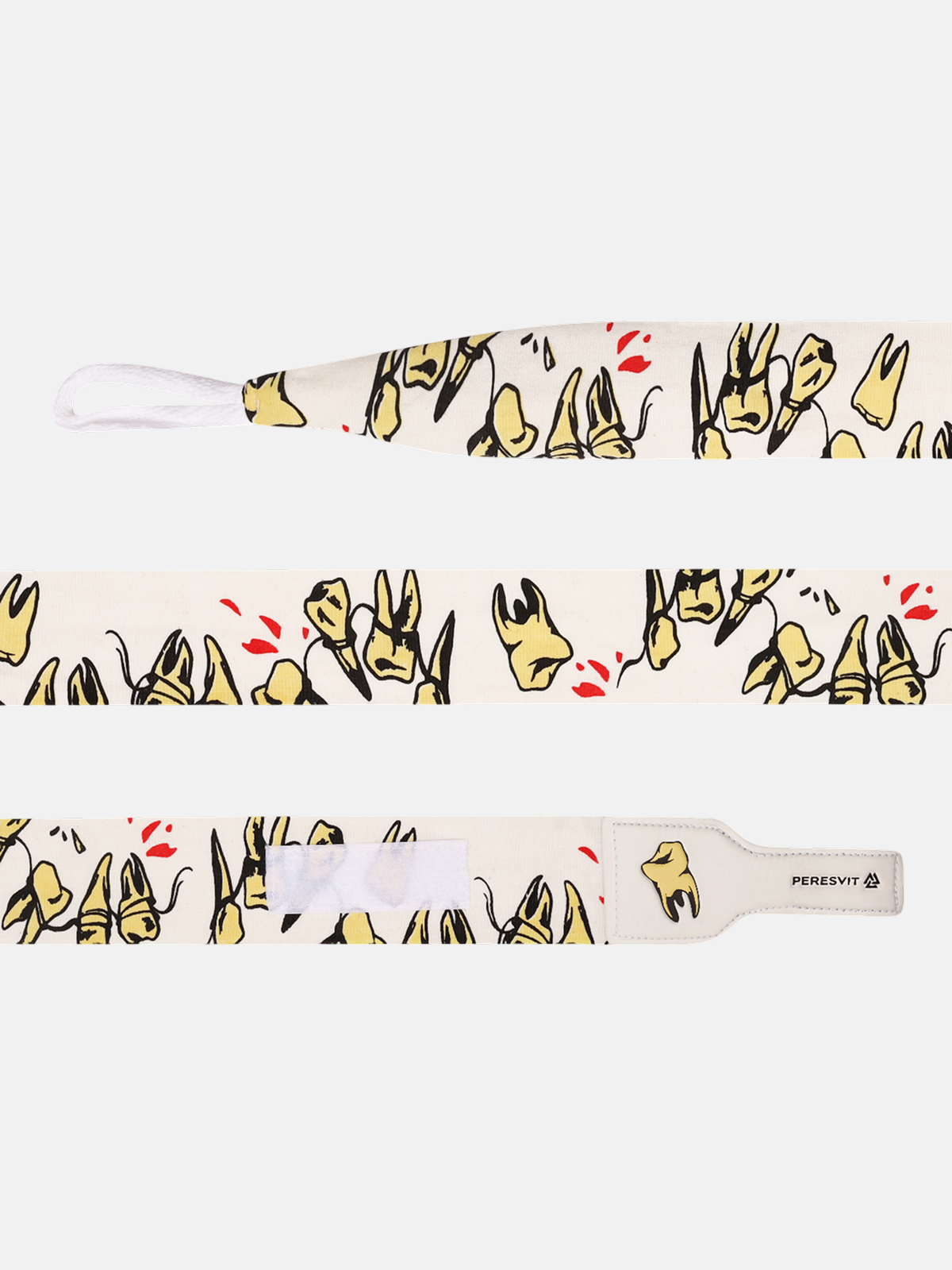 Teeth Printed Handwraps Grey, Photo № 2