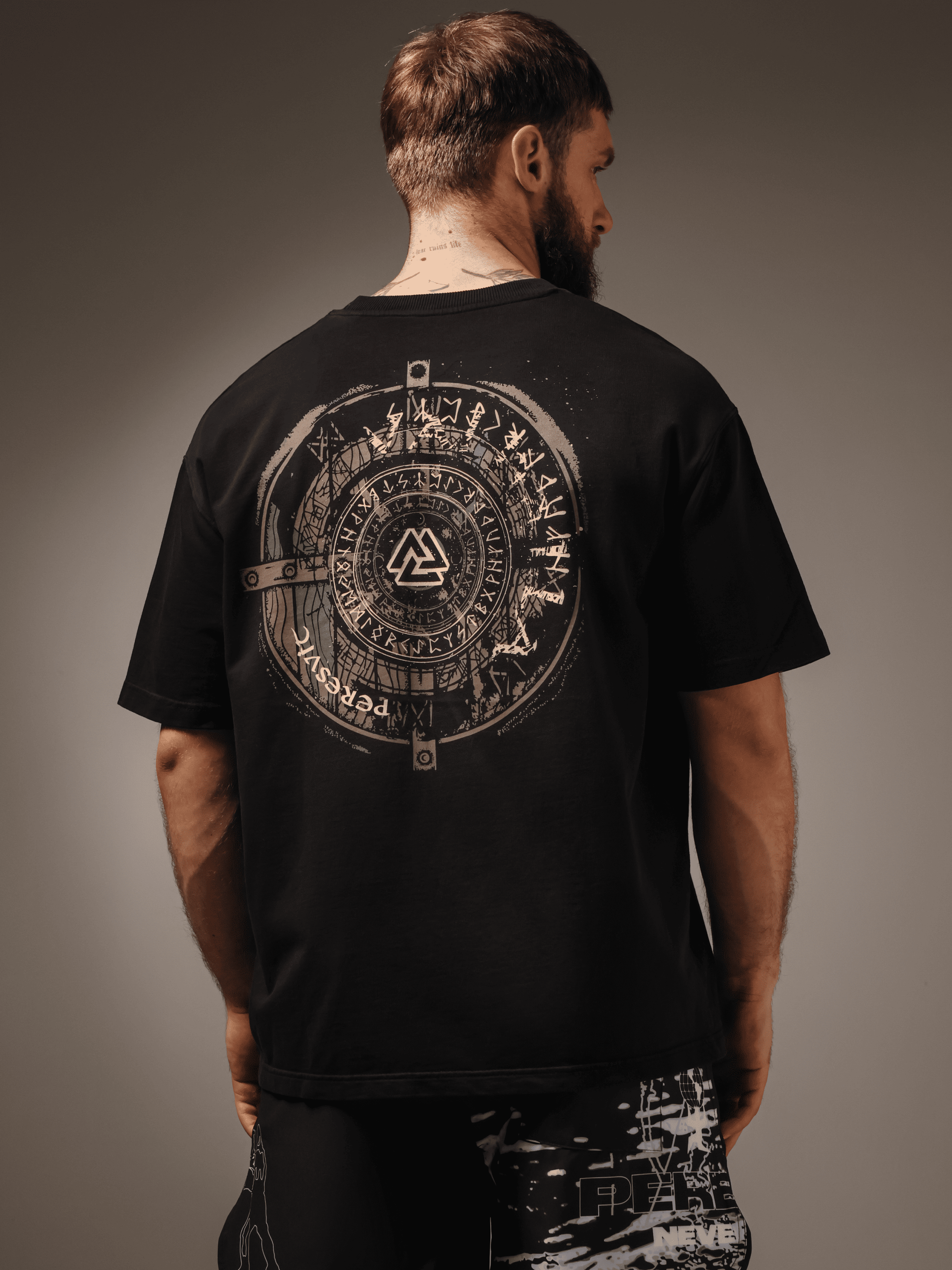 Oversized Imprint T-shirt Roast Black