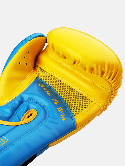 Core Boxing Gloves Blue Yellow, Photo № 6
