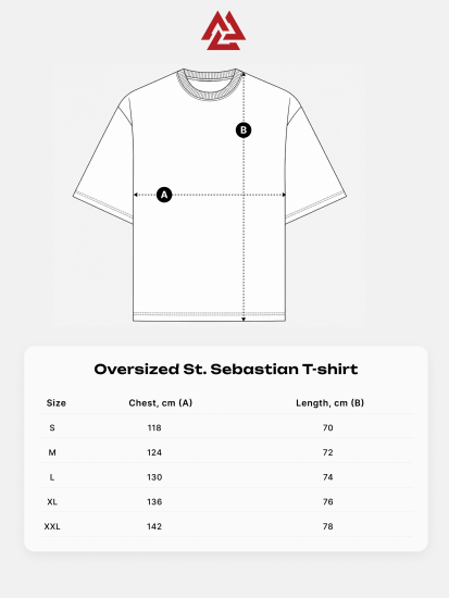 Oversized St. Sebastian T-shirt Roast Red, Photo № 7