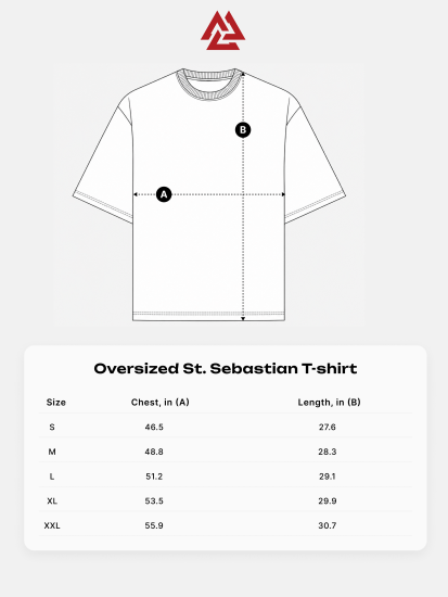 Oversized St. Sebastian T-shirt Roast Red, Photo № 8