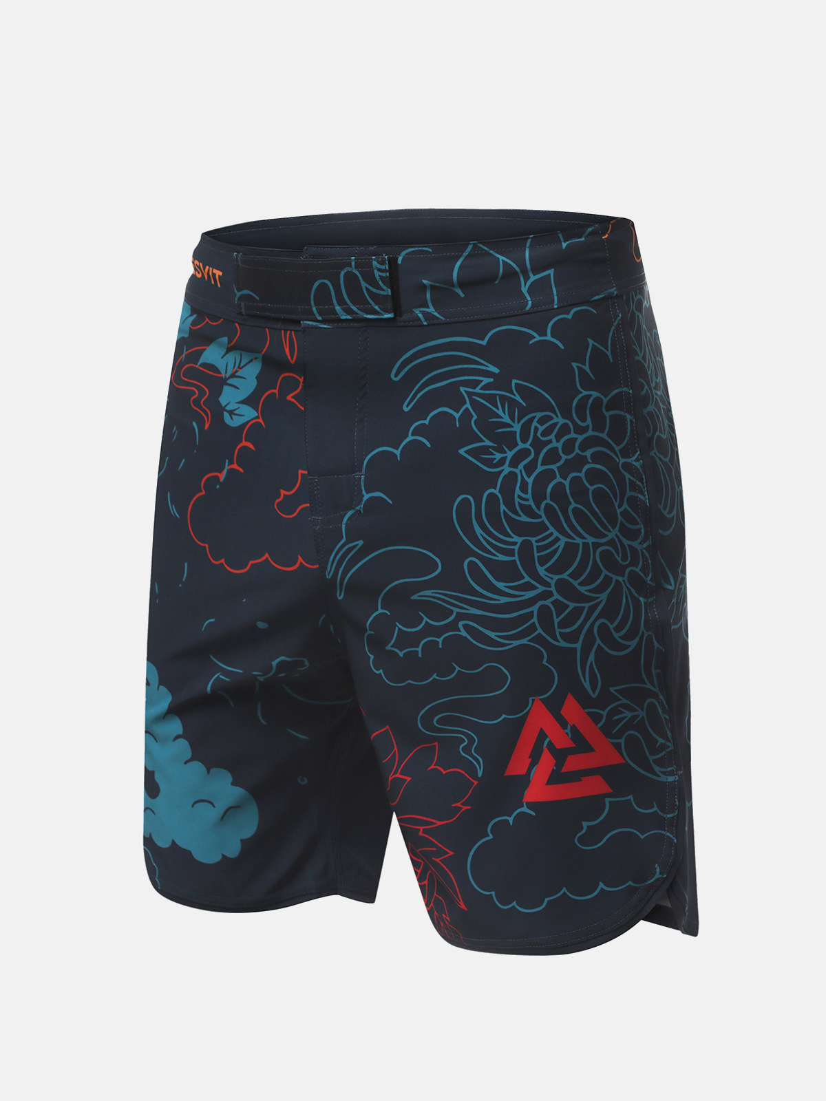 Peresvit Koi MMA Shorts Blue Orange Red, Photo № 3