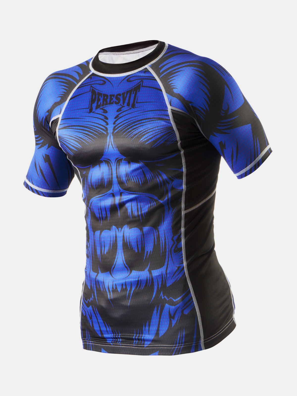 Peresvit Beast Silver Force Rashguard Short Sleeve Blue