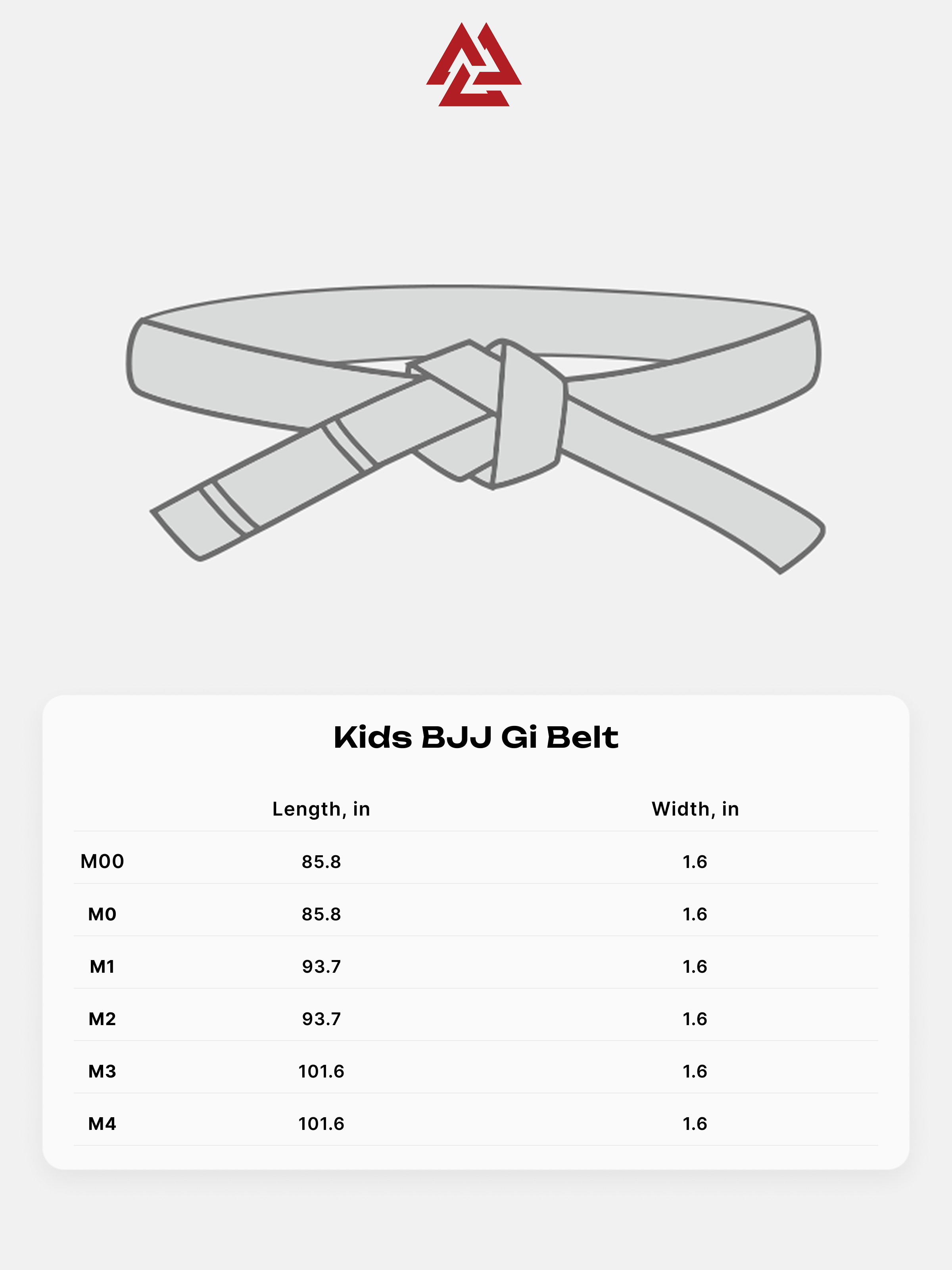 Kids BJJ Gi Belt Solid Grey, Photo № 4