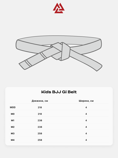 Kids BJJ Gi Belt Solid Grey, Photo № 5