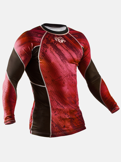 Peresvit Immortal Silver Force Rashguard Long Sleeve Red Burn, Photo № 3