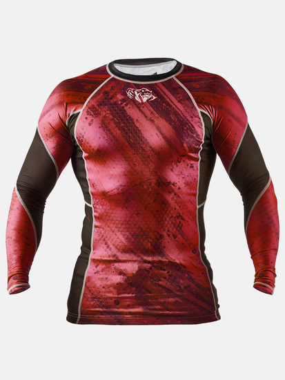 Peresvit Immortal Silver Force Rashguard Long Sleeve Red Burn