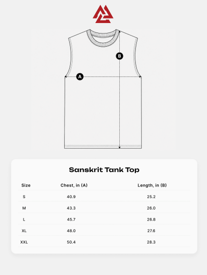 Sanskrit Tank Top Black, Photo № 7