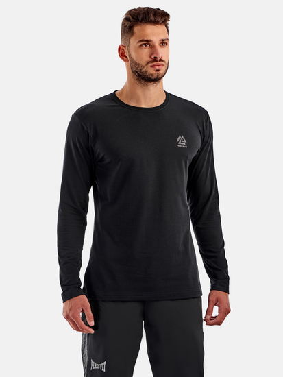 Dynamic Cotton Long Sleeve T-shirt Phantom Black