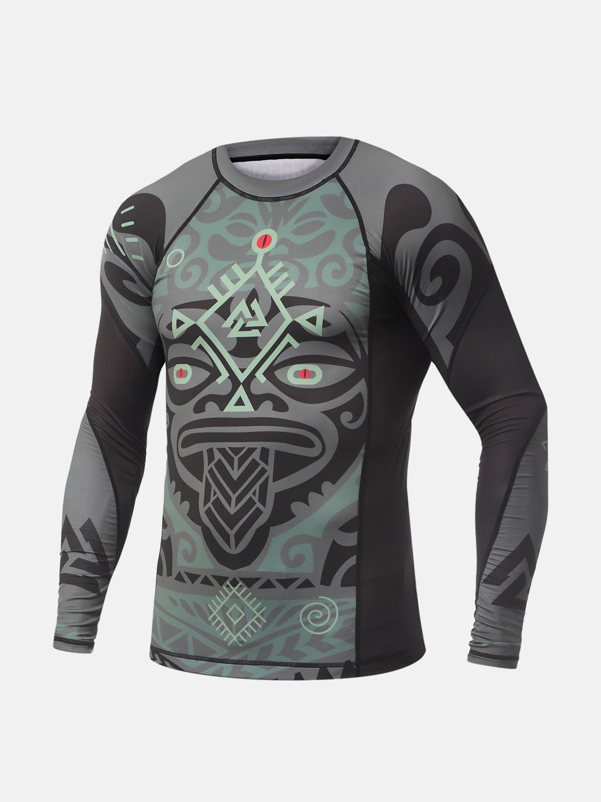 Peresvit Maori Long Sleeve Rashguard Black Military Green, Photo № 3