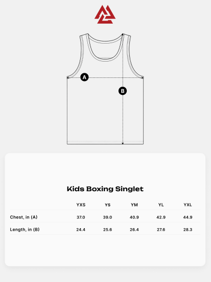 Kids Boxing Singlet Red, Photo № 4