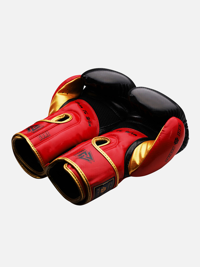 Peresvit Core Boxing Gloves Black Red Yellow, Photo № 3