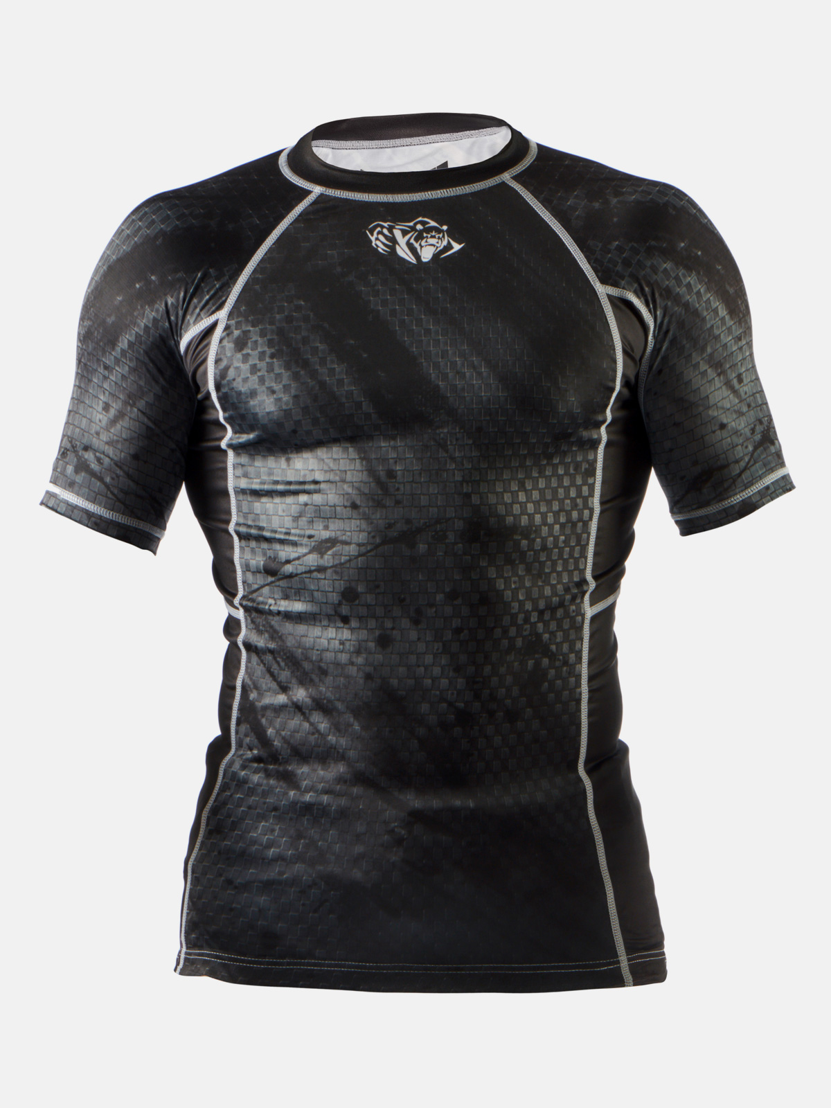 Peresvit Immortal Silver Force Rashguard Short Sleeve Black Rain