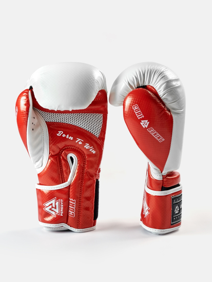 Kids Boxing Gloves White Red