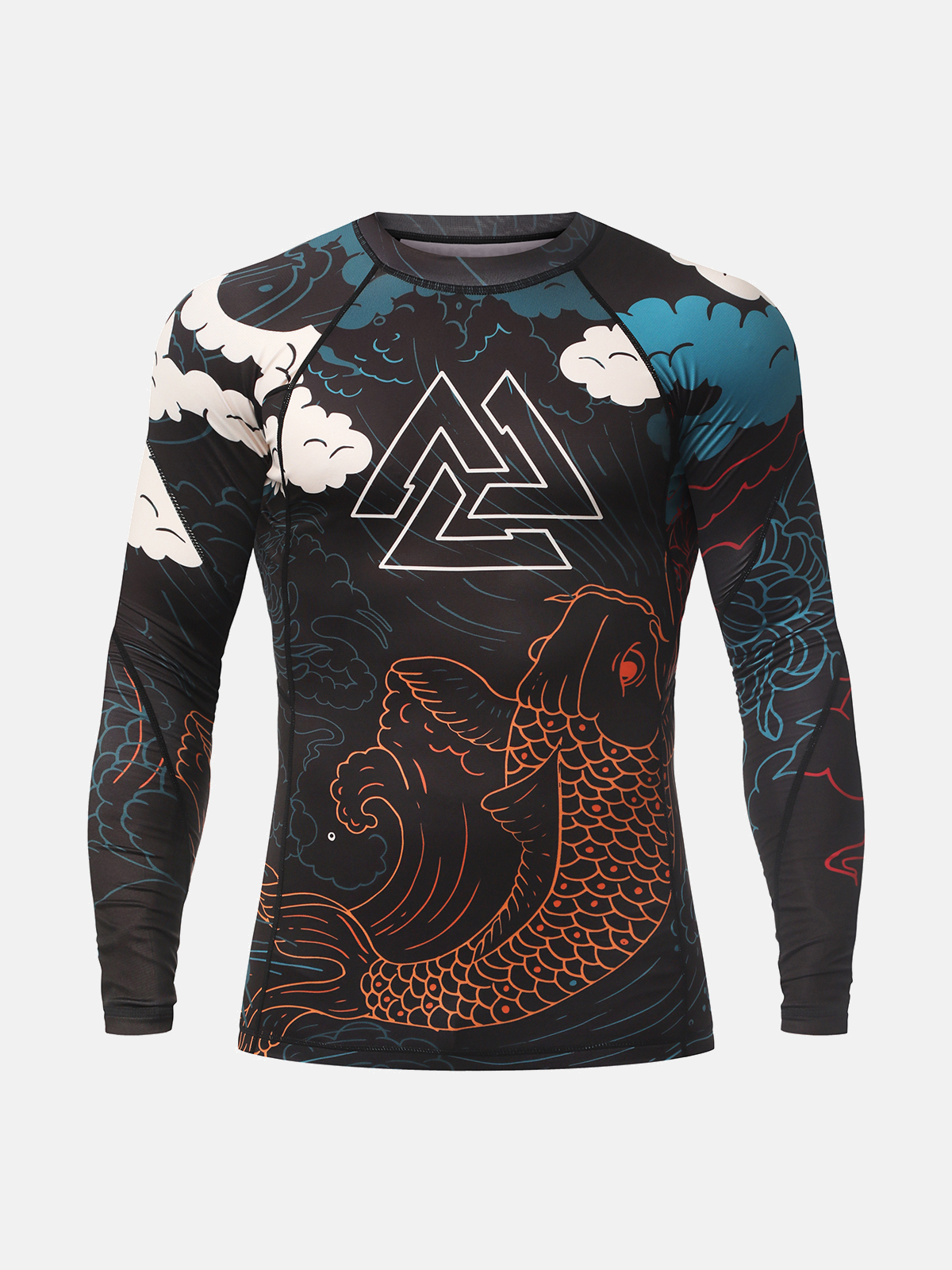 Peresvit Koi Long Sleeve Rashguard Blue Orange Red