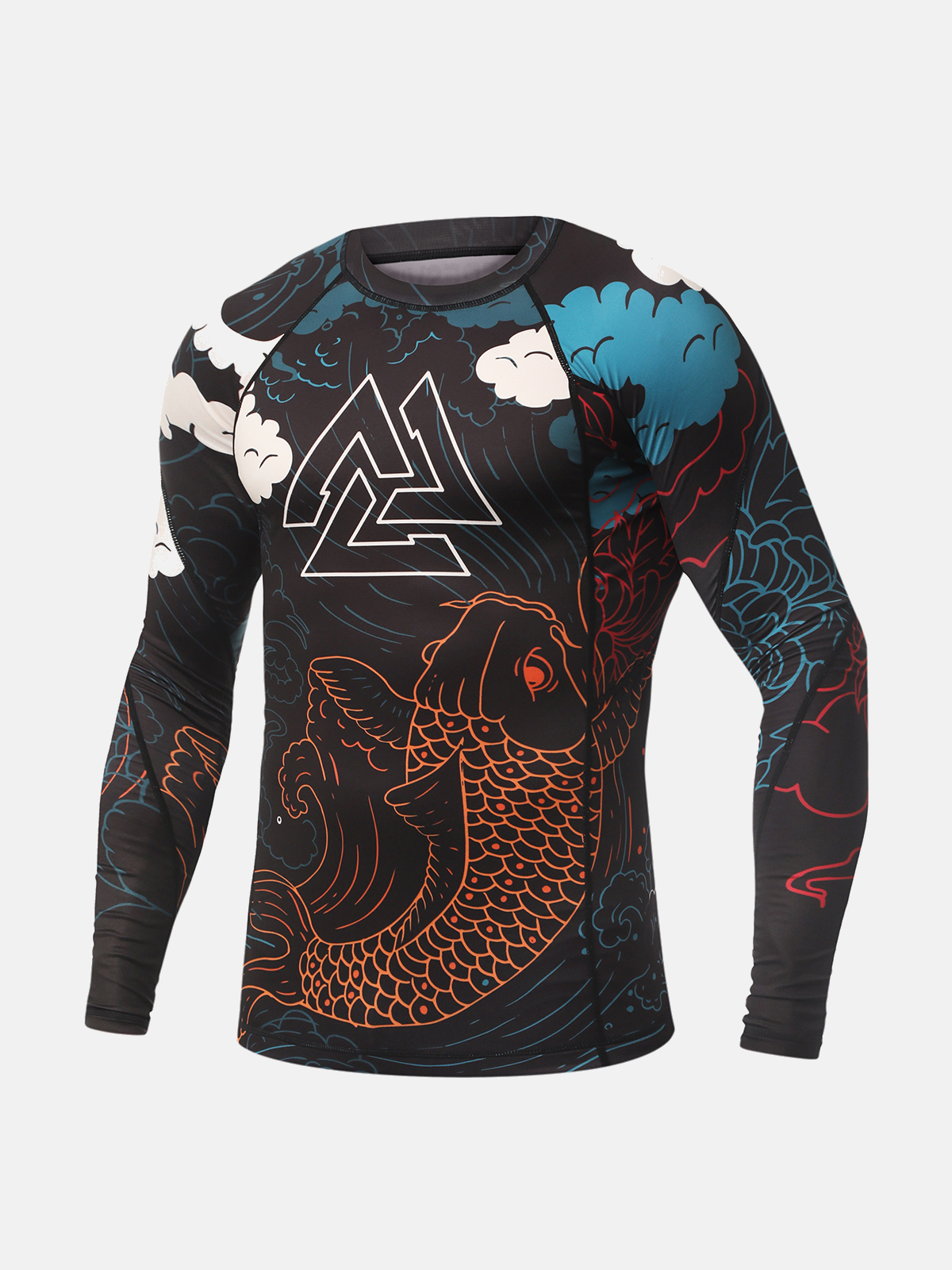 Peresvit Koi Long Sleeve Rashguard Blue Orange Red, Photo № 3