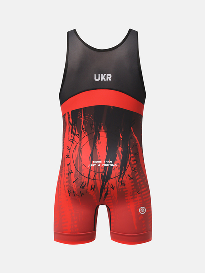 Peresvit Temper Adults Wrestling Singlet Red Black, Photo № 2
