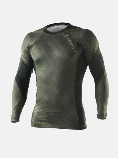 Peresvit Immortal 2.0 Military Green Long Sleeve Rash Guard, Photo № 3